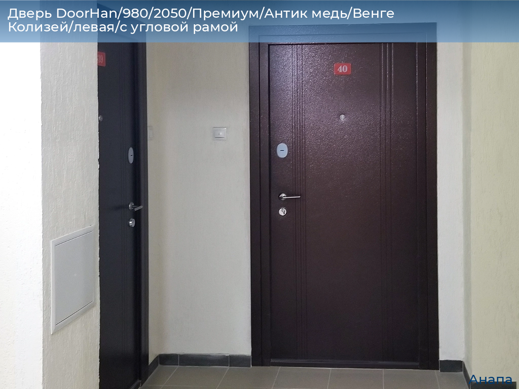 Дверь DoorHan/980/2050/Премиум/Антик медь/Венге Колизей/левая/с угловой рамой, anapa.doorhan.ru